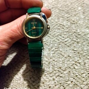 Gemtime quartz malachite ladies watch